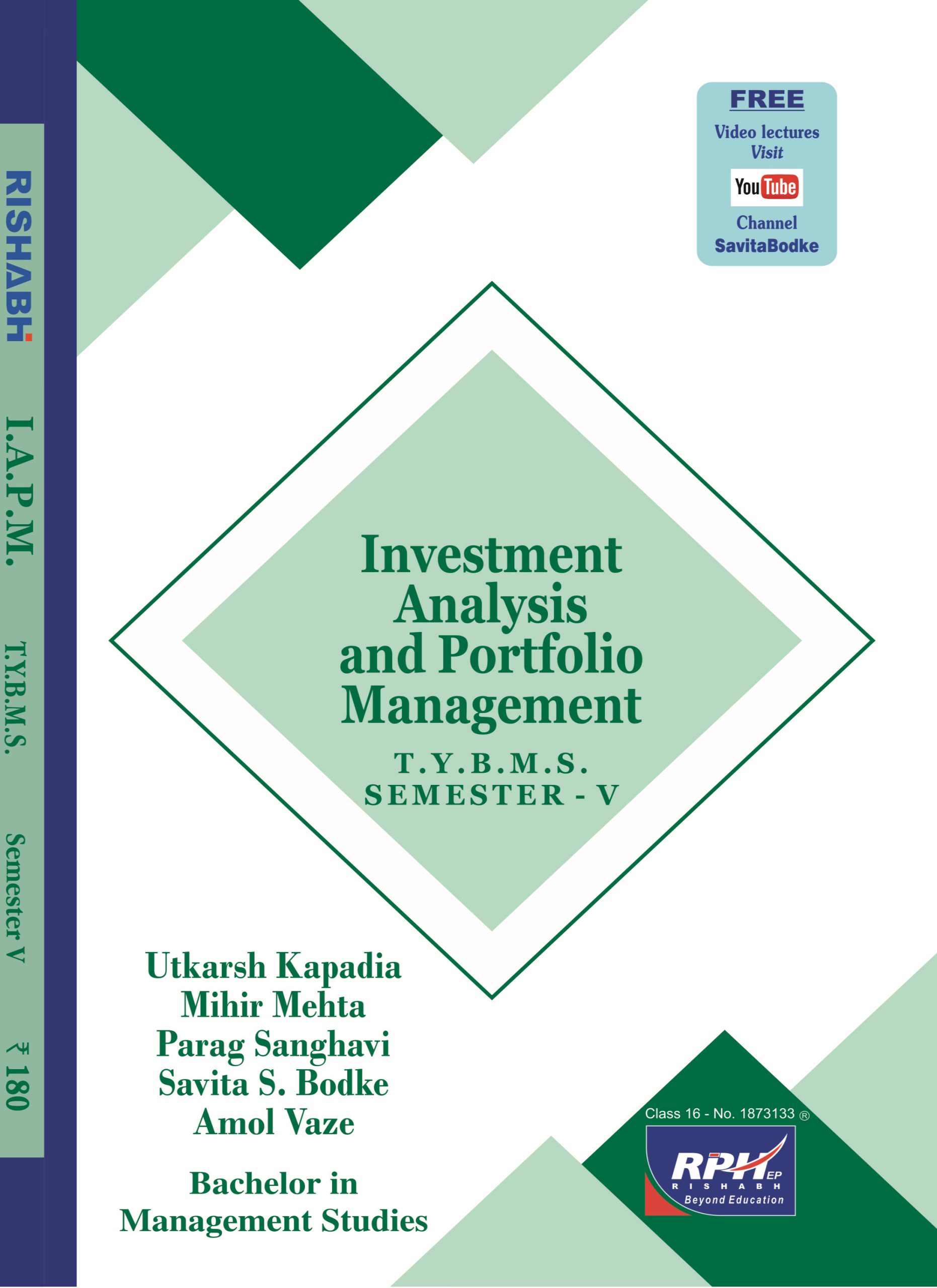 Investment Analysis Portfolio Management – Rishabh Publishing House